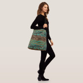 Sac Ajustable Marbre vert turquoise et marron Abstrait (Sur le modèle)