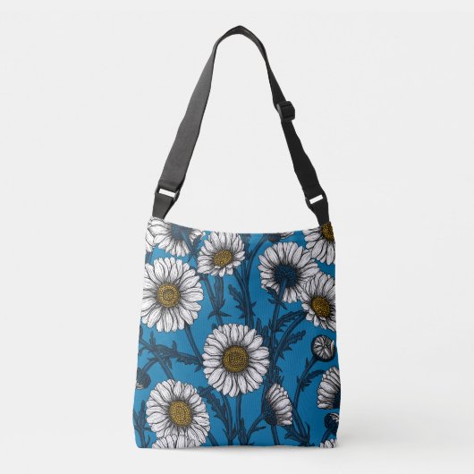 Sac Ajustable Marguerites sur bleu (Devant)