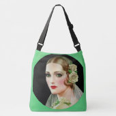 Sac Ajustable mariée à la rose blanche imprimée (Devant)