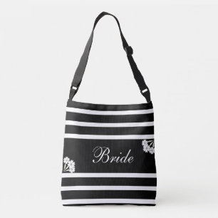 Sac Ajustable Mariée sur rayures noires et blanches