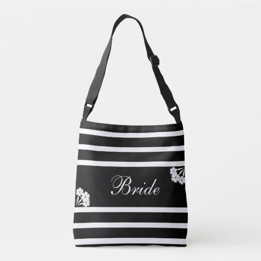 Sac Ajustable Mariée sur rayures noires et blanches (Dos)