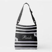 Sac Ajustable Mariée sur rayures noires et blanches (Devant)