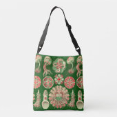 Sac Ajustable Marine Jellyfish Haeckel Illustration Rouge & Vert (Dos)