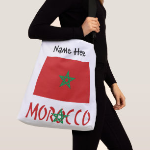 Sac Ajustable Maroc Drapeau Marocain Nom Personnalisé