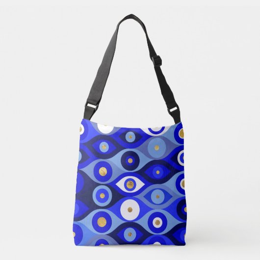 Sac Ajustable Mati Mataki grecque - Matiasma Evil Eye blues (Devant)