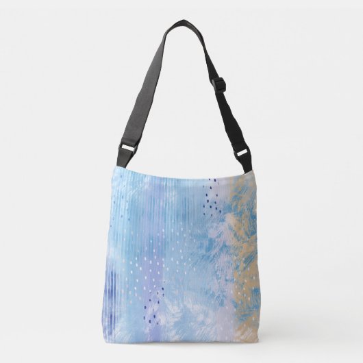 Sac Ajustable Média mixte Abstrait bleu turquoise jaune (Devant)