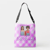 Sac Ajustable Meilleurs Amis Photo Hot Rose Plat (Dos)