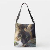 SAC AJUSTABLE MEOW ! LT.CHAT BROWN, NOIR ET VERT BLANC" (Dos)