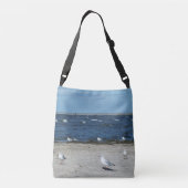Sac Ajustable mer, eau, mouette, oiseau, voyage, bleu, ciel, (Dos)
