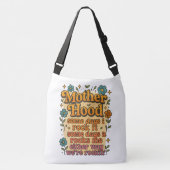 Sac Ajustable Mère Citations Florales Rétro Groovy (Devant)
