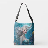 Sac Ajustable Mermaid cheveux en argent Turquoise Océan (Dos)
