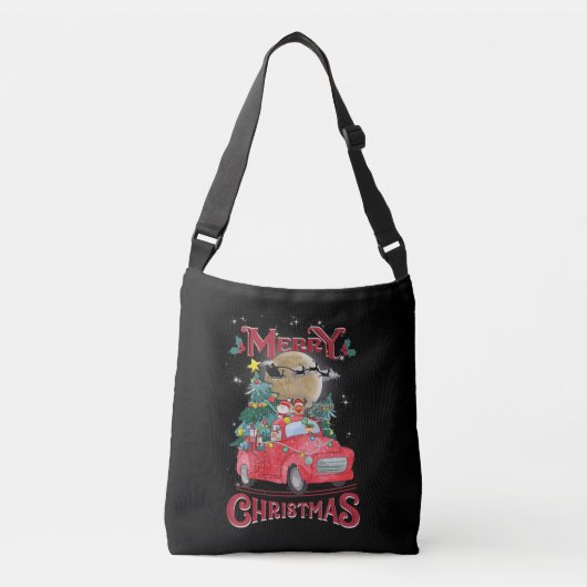 Sac Ajustable Merry Christmas Vintage Red Santa Truck (Devant)