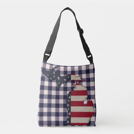 Sac Ajustable Michigan Grunge | Americana | Patriotique (Devant)