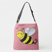 Sac Ajustable Mignon gaffez l'abeille dans le rose personnalisé (Dos)