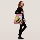 Sac Ajustable Mignon gaffez l'abeille dans le rose personnalisé (Sur le modèle)