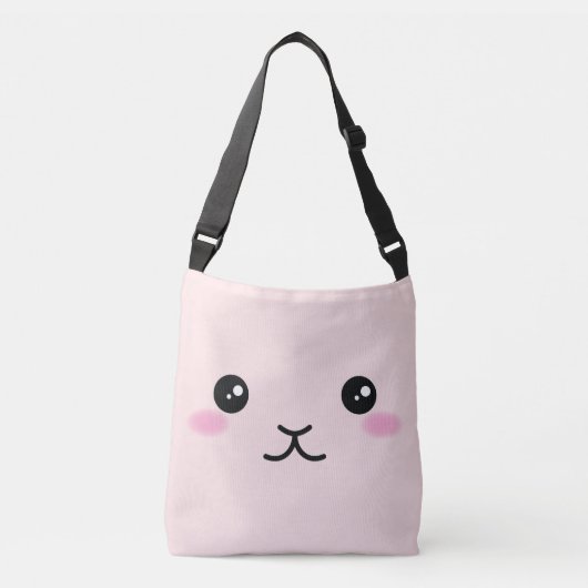 Sac Ajustable Mignon, kawaii, conception rose de lapin (Devant)