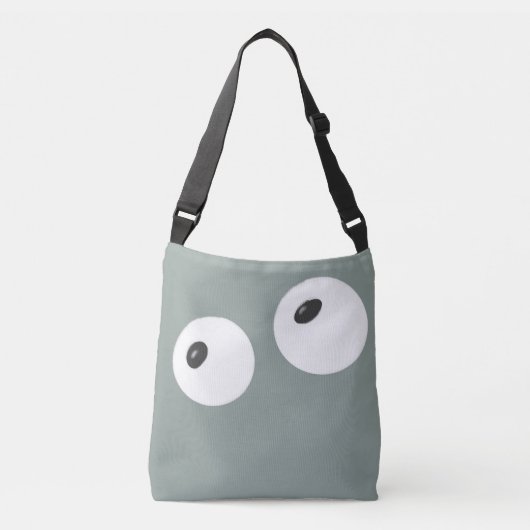Sac Ajustable mignon, ludique, doux yeux blancs avec des élèves  (Devant)