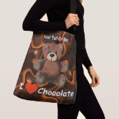 Sac Ajustable Mignonne I Coeur (Amour) Chocolat Teddy Ours (De près)
