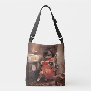 Sac Ajustable Miss Meow - Heure Vintage de lecture de chats
