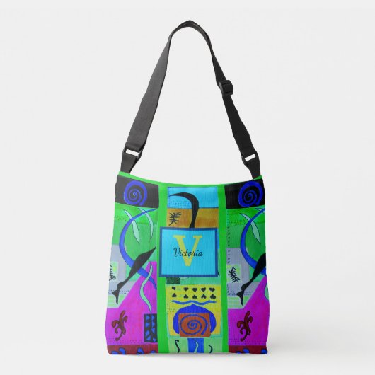 Sac Ajustable Mode verte Inspiration Abstraite de Matisse (Devant)
