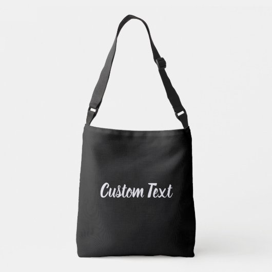 Sac Ajustable Modèle de texte de script noir et blanc simple (Dos)