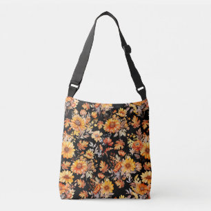 Sac Ajustable Modèle floral d'automne B01 BG noir
