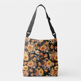 Sac Ajustable Modèle floral d'automne B01 BG noir