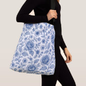 Sac Ajustable Modèle Floral Royal Bleu Rose (De près)