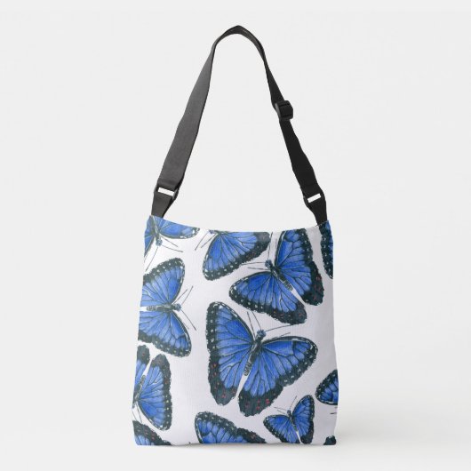 Sac Ajustable Modèle motif de papillon bleu morpho (Devant)