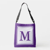 Sac Ajustable Modèle simple blanc et royal violet (Dos)