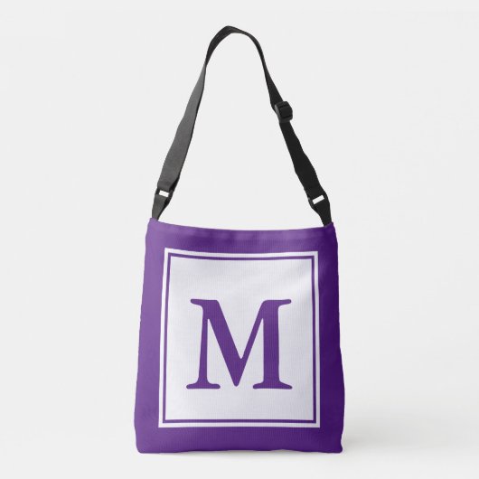 Sac Ajustable Modèle simple blanc et royal violet (Dos)
