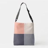 Sac Ajustable Moderne Abstraite géométrique Carrés Neutre Pêche (Dos)