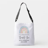 Sac Ajustable Moderne aquarelle arc-en-ciel professeur merci cad (Dos)