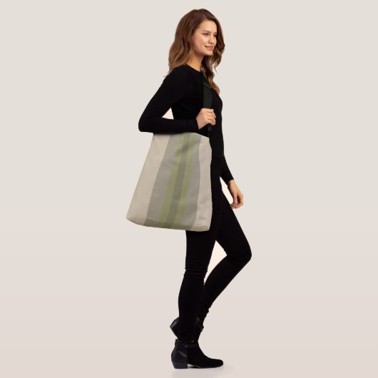 Sac Ajustable Moderne Moss Vert Beige rayé (Sur le modèle)