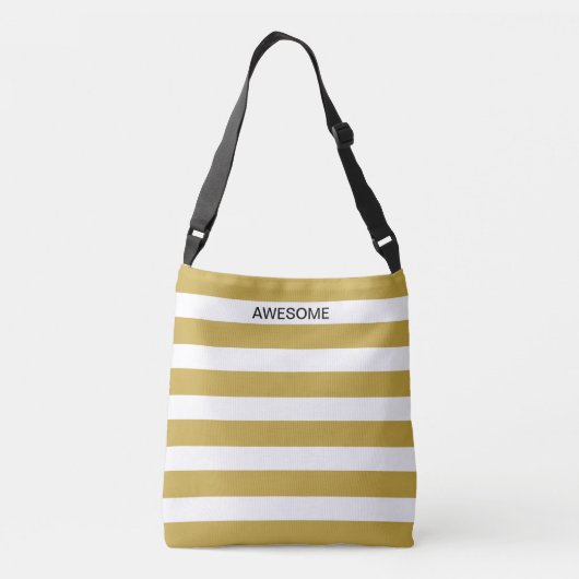 Sac Ajustable Moderne rayé or et blanc (Dos)