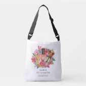 Sac Ajustable Moderne rose Aquarelle Maquillage Artiste Girly Ch (Devant)