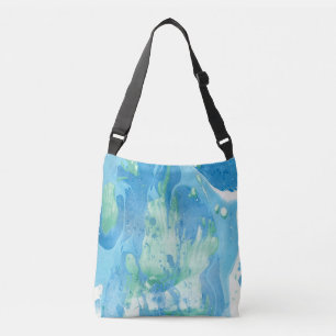 Sac Ajustable Moderne tendance Modèle Abstrait bleu vert blanc