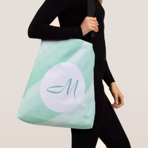 Sac Ajustable Moderne tendance Monogram Mint Green Striped