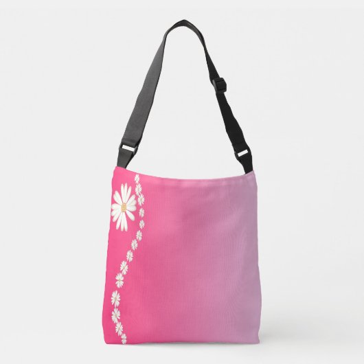 Sac Ajustable Mon coeur Fleurs blanches (Devant)