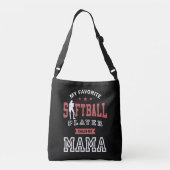 Sac Ajustable Mon Joueur préféré de softball M'appeler maman (Dos)