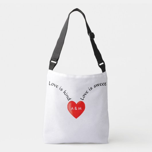 Sac Ajustable Monogram & L'amour est doux, l'amour est gentil (Devant)