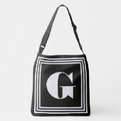 Sac Ajustable Monogramme 3 trames en gras | Noir et blanc (Dos)