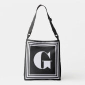 Sac Ajustable Monogramme 3 trames en gras | Noir et blanc (Dos)