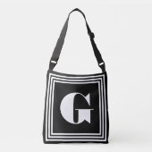 Sac Ajustable Monogramme 3 trames en gras | Noir et blanc (Devant)