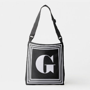Sac Ajustable Monogramme 3 trames en gras   Noir et blanc