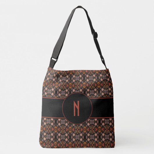 Sac Ajustable Monogramme abstrait de coutume de motif (Dos)