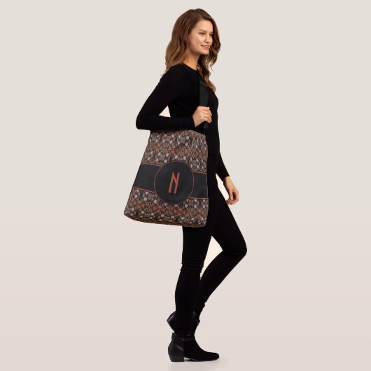 Sac Ajustable Monogramme abstrait de coutume de motif (Sur le modèle)