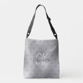 Sac Ajustable Monogramme argent élégant moderne (Dos)