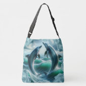 Sac Ajustable Monogramme Blue Dolphins Turquoises Océan | (Dos)