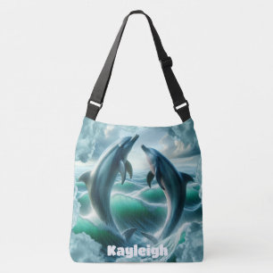 Sac Ajustable Monogramme Blue Dolphins Turquoises Océan